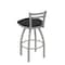 Holland Bar Stool Co 25" Low Back Swivel Counter Stool, Nickel Finish, Graph Coal Seat 41125AN018 - alternate 2